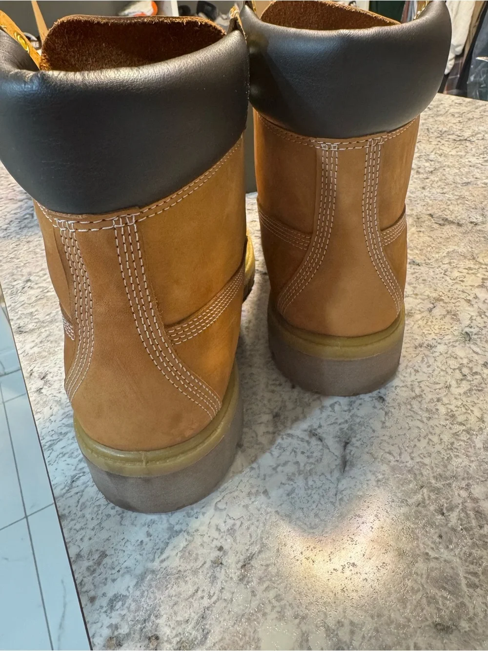Timberland Wheat Nubuck Lace-Up Work Boots